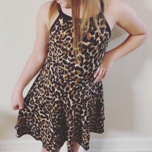 Cheetah print skater dress